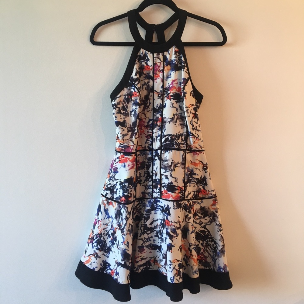 Parker Sparta multi-colored fit and flare dress